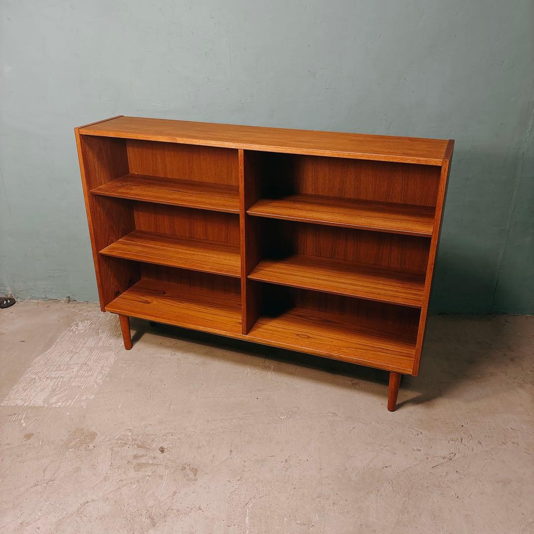 デンマーク　チーク材　ブックシェルフ　北欧家具　北欧ビンテージ