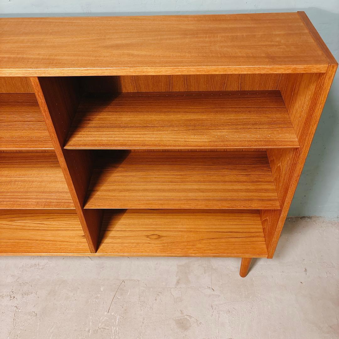 デンマーク　チーク材　ブックシェルフ　北欧家具　北欧ビンテージ