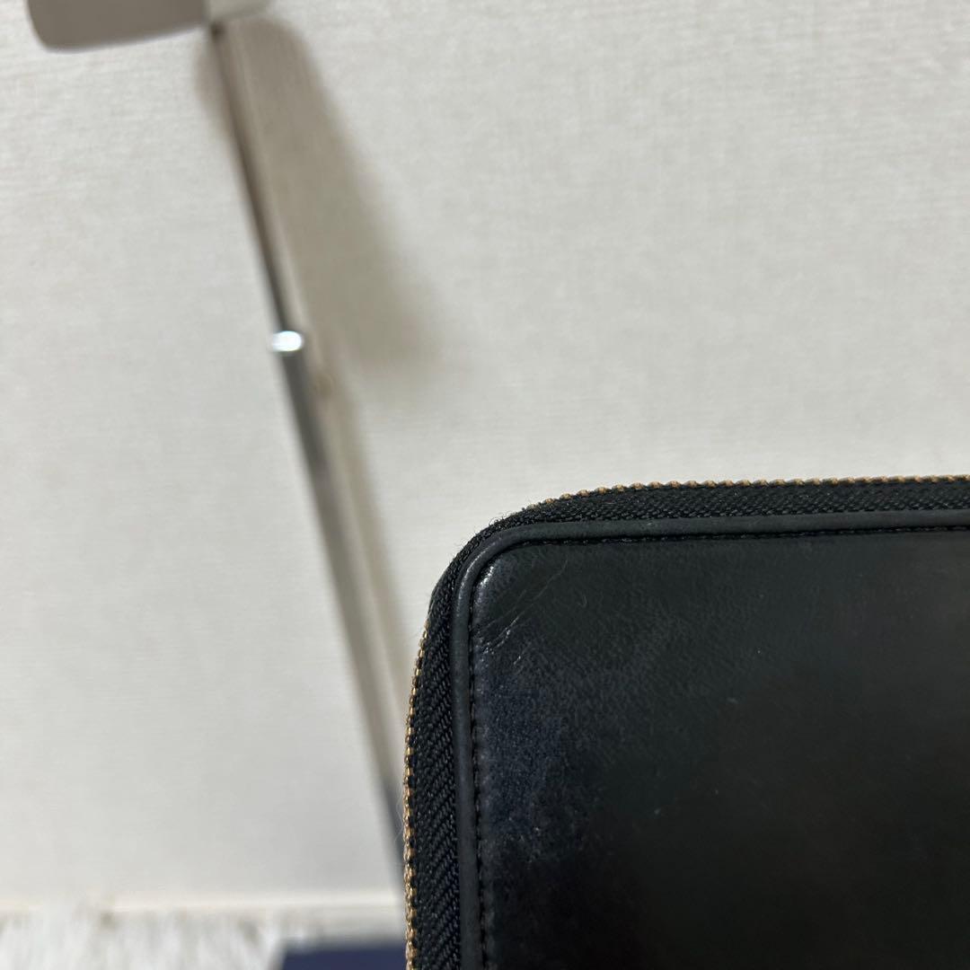 【美品✨ワイズ/レザー】ポーター　ラウンドジップ　折り財布　ブラック　コンパクト