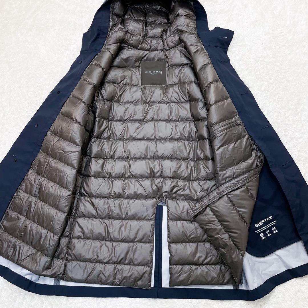 極美品 24AW マッキントッシュロンドン ダウンコート 撥水 M ネイビー