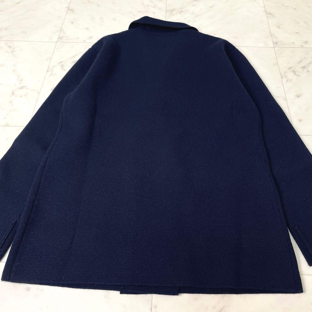 専用【美品】フレームワーク 23AWミラノリブニットジャケット F ネイビー