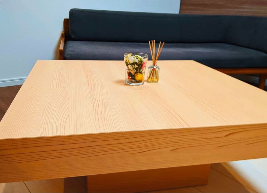 【処分価格】ナチュラルウッド 正方形テーブル 80cm