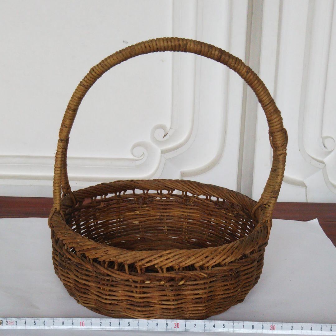 アケビ 蔓(つる) 篭 バスケット