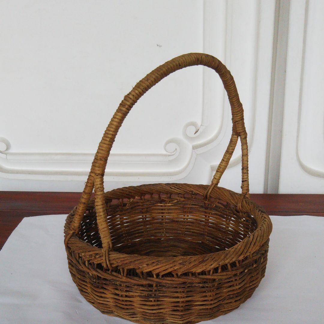 アケビ 蔓(つる) 篭 バスケット