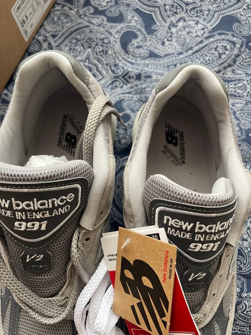 New Balance 991 V2 グレー スニーカー　イングランド