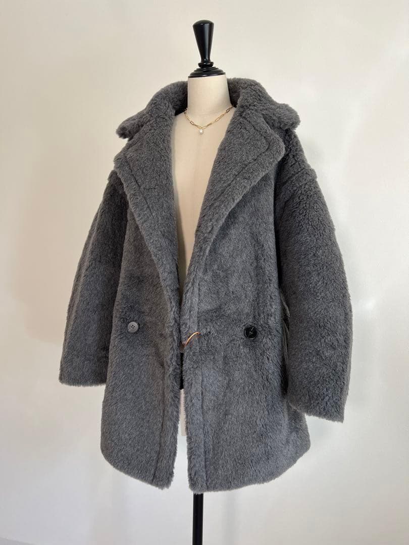 新型 最新作❗️新品未使用ベアショート丈 テディコート グレー