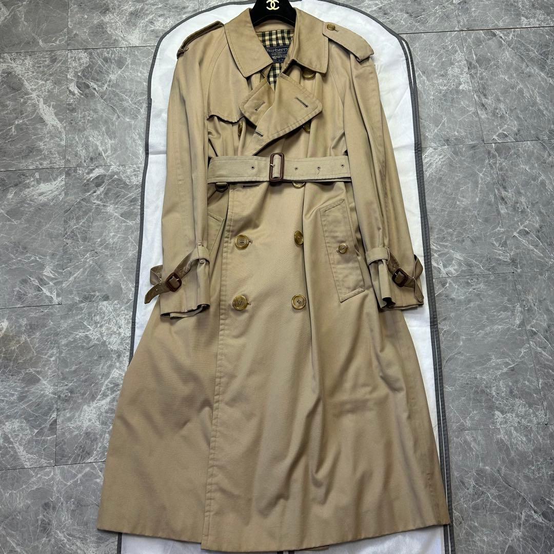 バーバリー　トレンチコート　ベルト付　ノバチェック ハニーベージュ