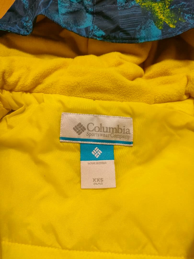 Columbia スノーウェアセット XXS 青/黄色
