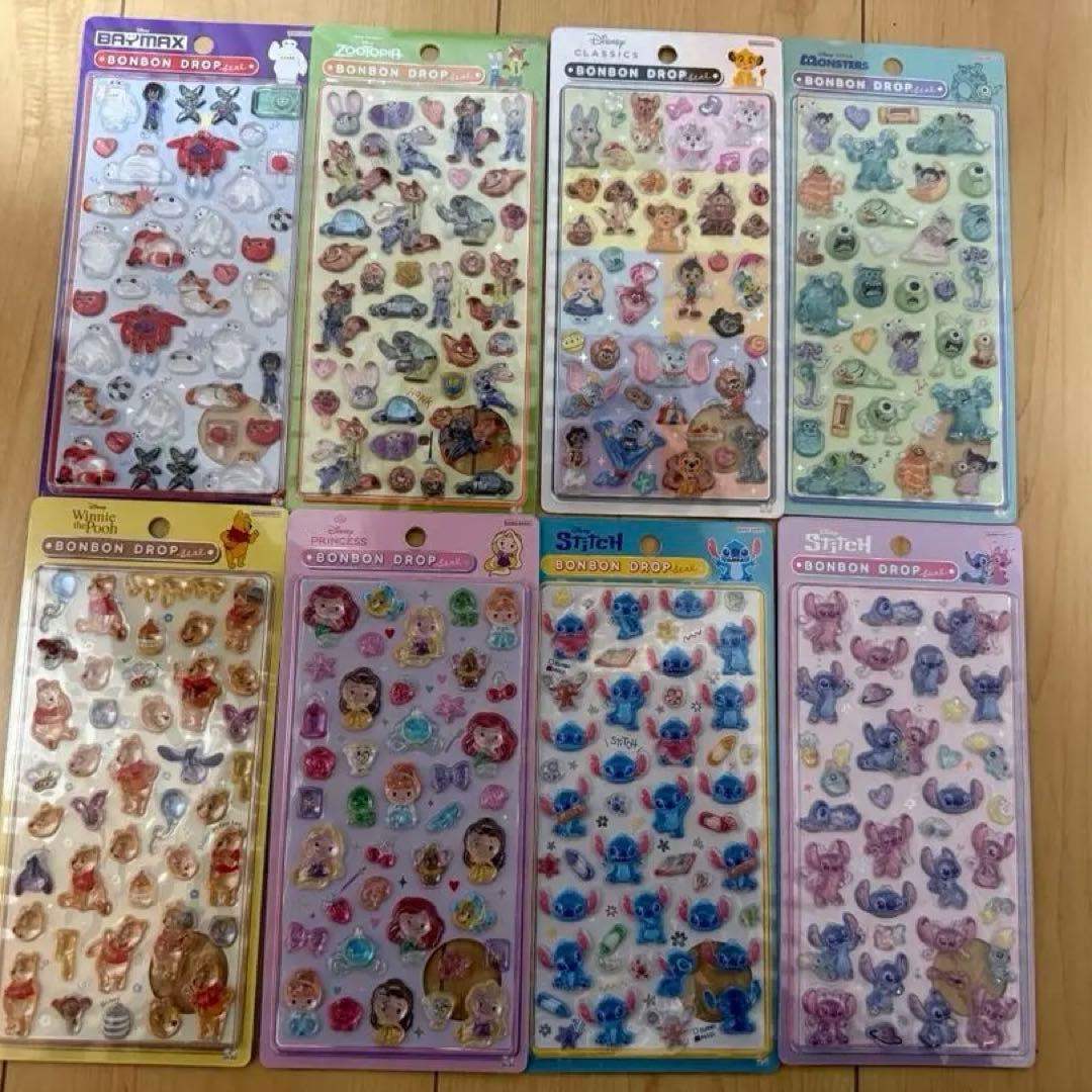 ◎正規品◎ ボンボンドロップシール　ディズニー8種