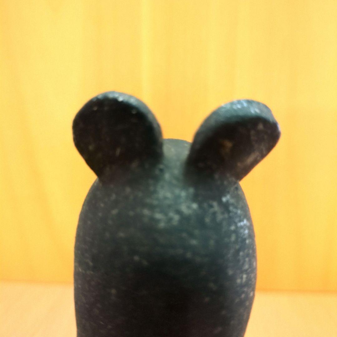 鹿児島睦　ハンドワークス　置き物　ネズミ(ブラック)