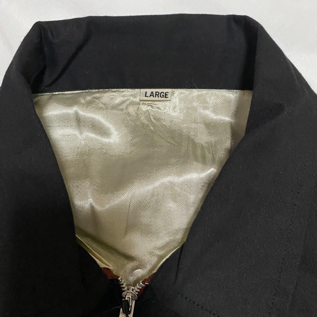 ベトジャン スカジャン ジャケット ミリタリー 黒 ジップアップ L