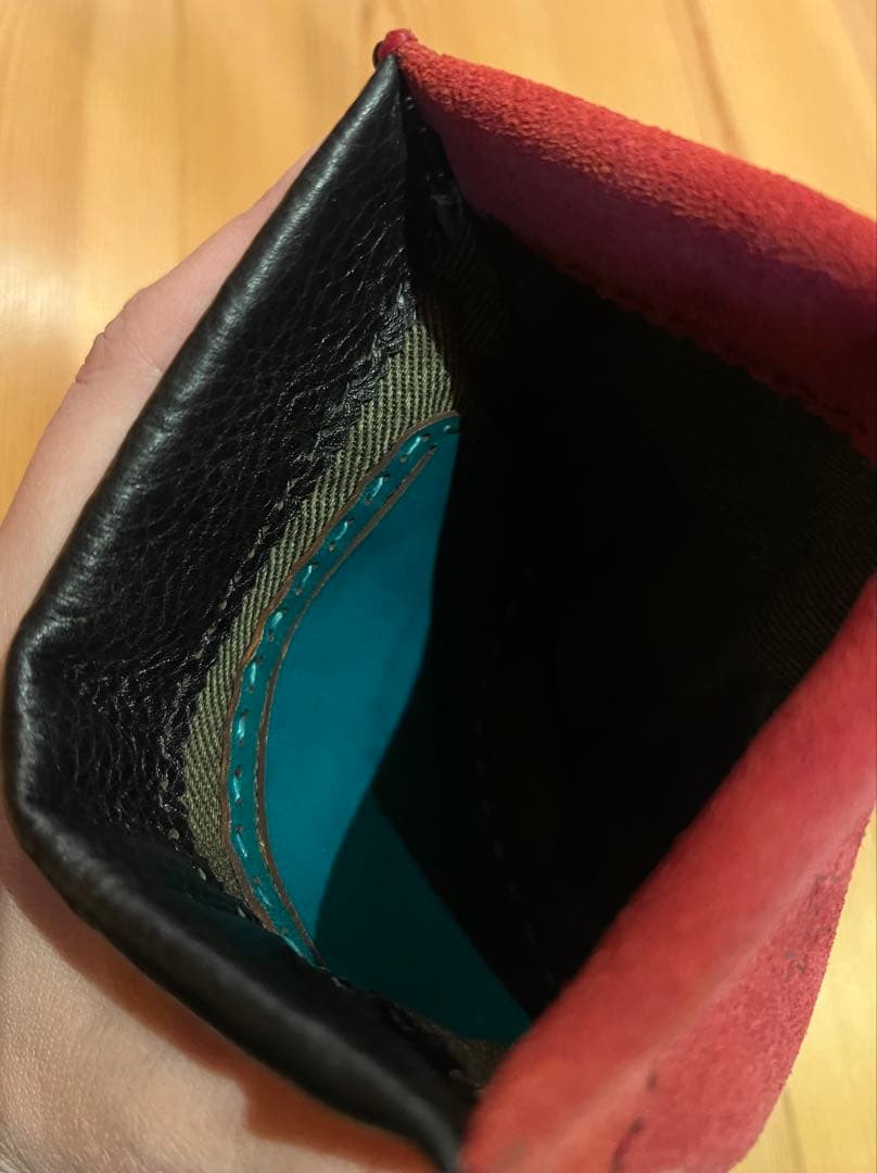 【オジャガデザイン】星と月の刺繍レザーポーチ カラフル【未使用】