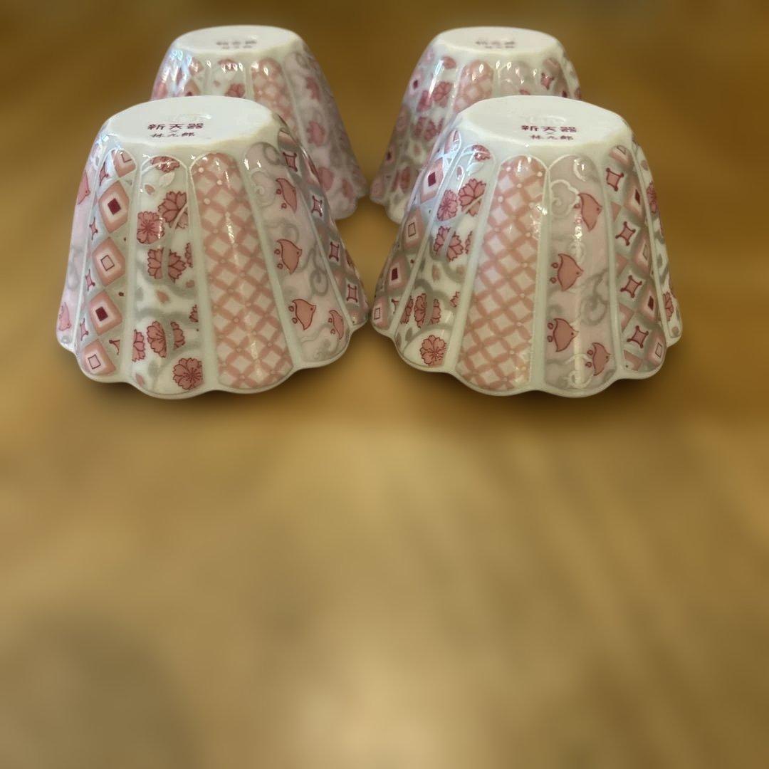 波佐見焼　林九郎窯　花離宮小鉢　四個