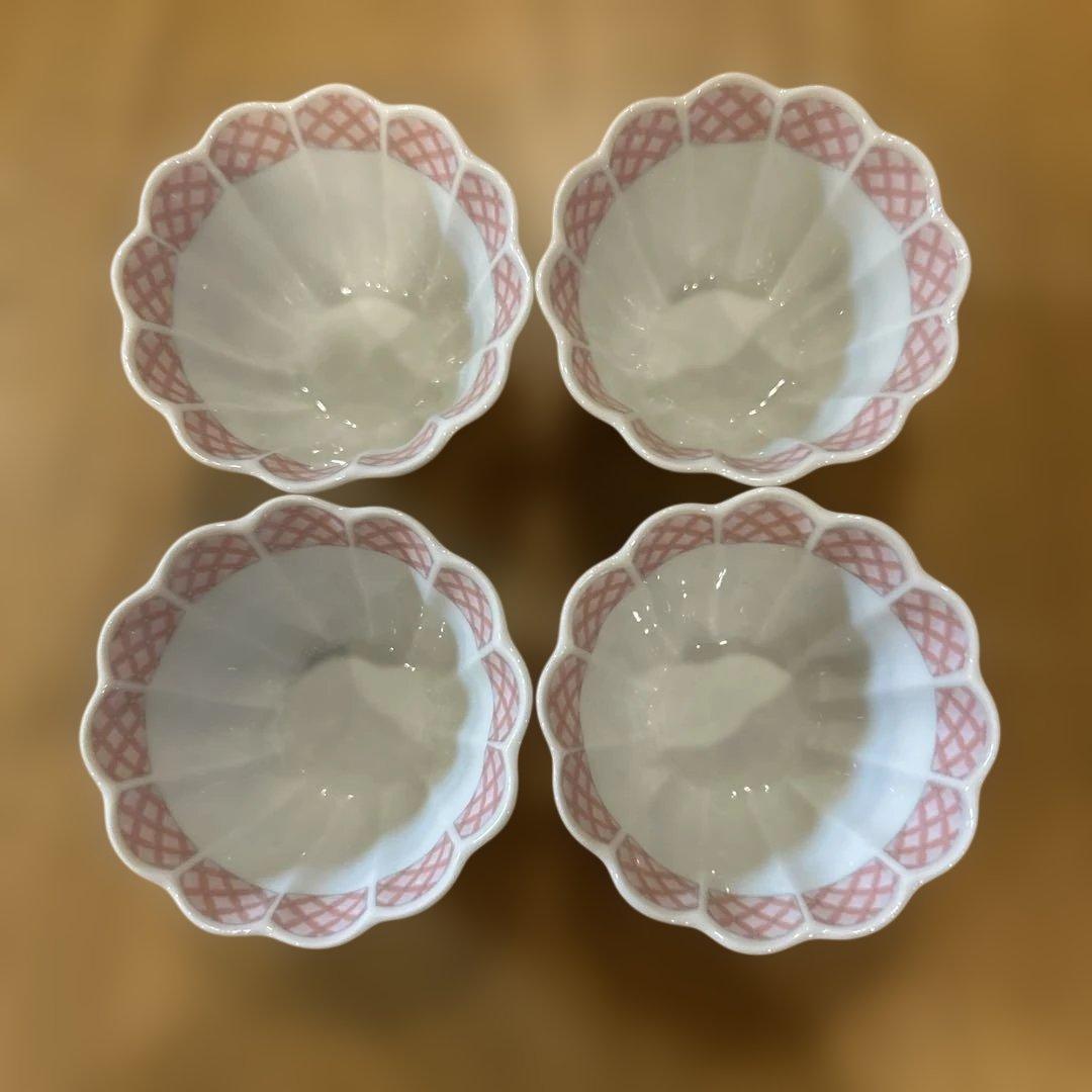 波佐見焼　林九郎窯　花離宮小鉢　四個