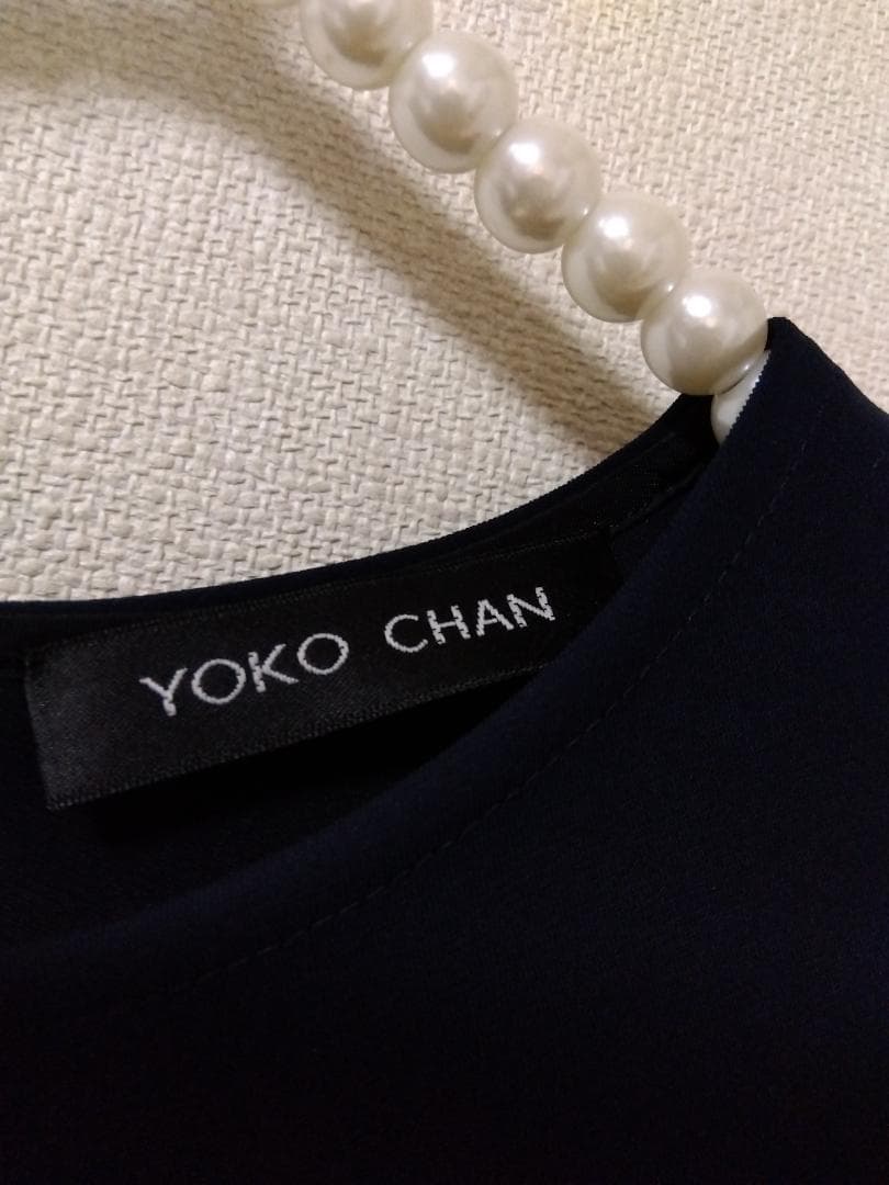 美品YOKO CHAN ネイビー ブラウス