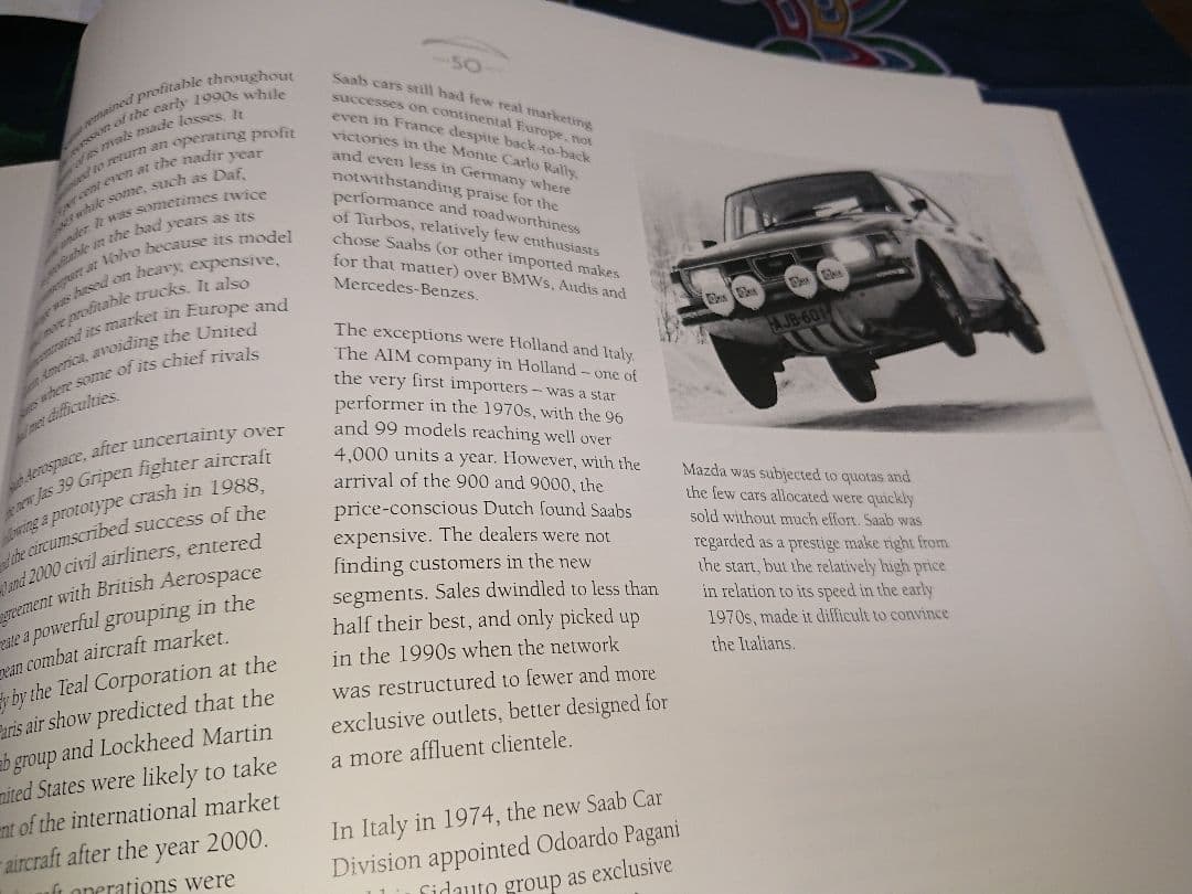 SAAB サーブ洋書 50周年記念本