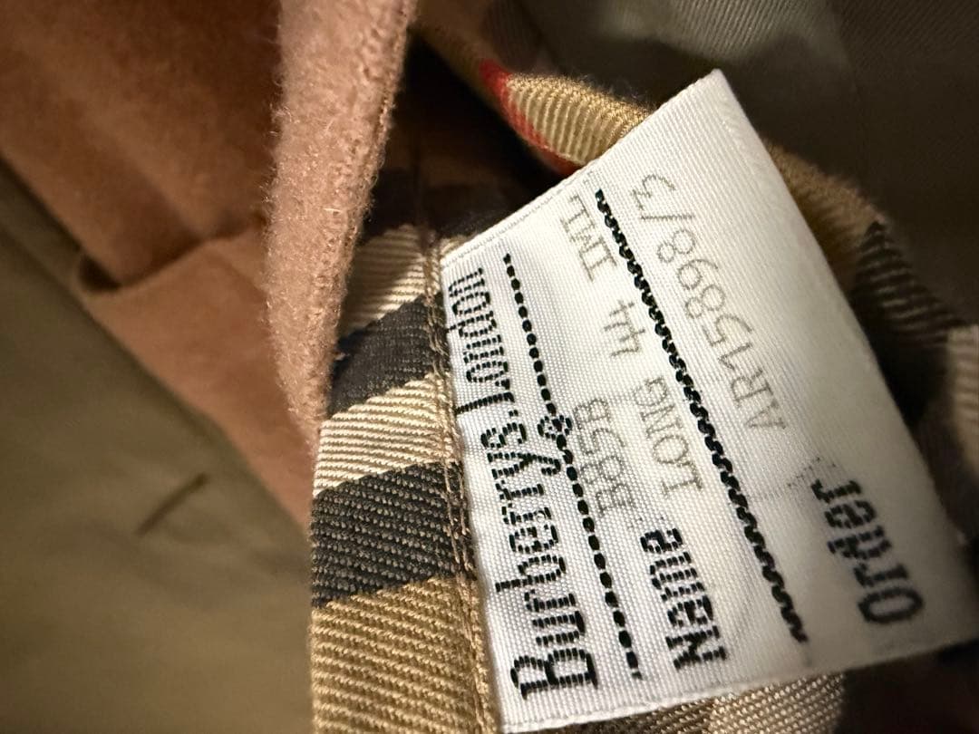 80s Burberrys トレンチコート 一枚袖 2枚襟 ライナーあり