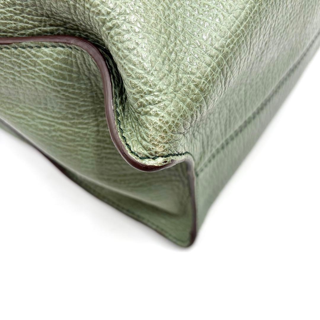 TOD’S トッズ Dスタイリング トートバッグ グリーン オールレザー