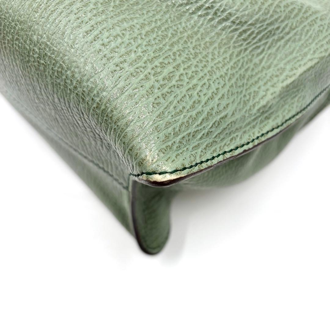 TOD’S トッズ Dスタイリング トートバッグ グリーン オールレザー