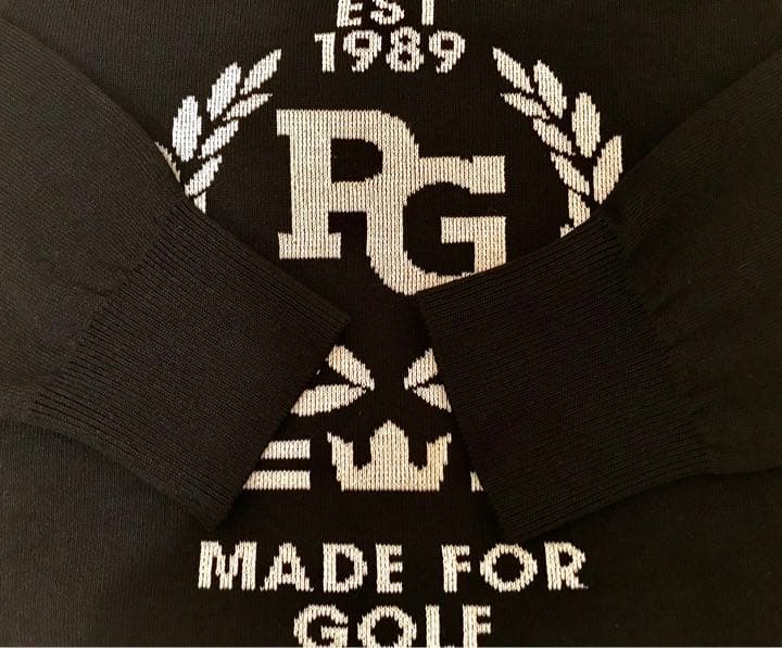 パーリーゲイツ　モックネックニット　黒