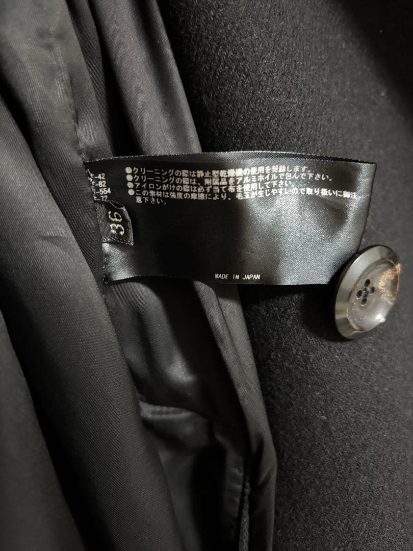 THE RERACS ザリラクス　黒 ダブルピークド　テーラードコート