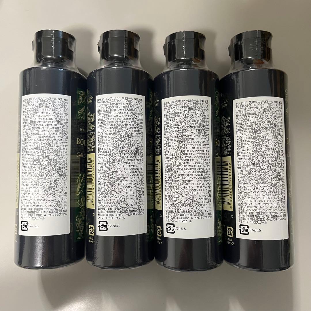 匿名配送/新品未開封 ヘアーボーテ ボタニカルカラーシャンプーブラック 4本