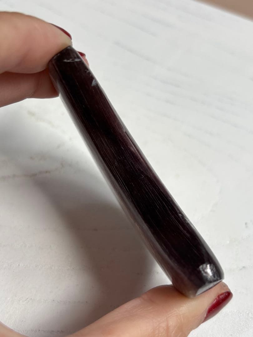 《高品質・光透過美》パープルマイカ＊月　カービング　レピドライト