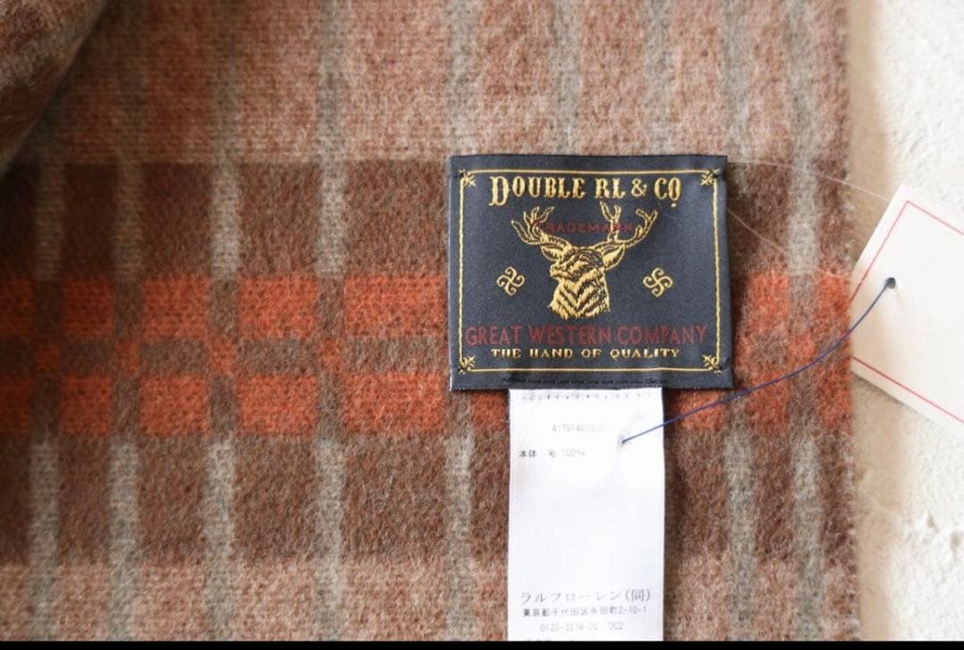 新品*RRL*ウールカシミヤ　ジャカード　スカーフ *ダブルアールエル
