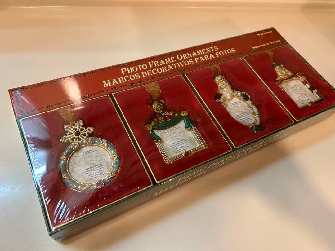 メタルフォトフレーム　ヴィンテージ　1990年代　クリスマスオーナメント