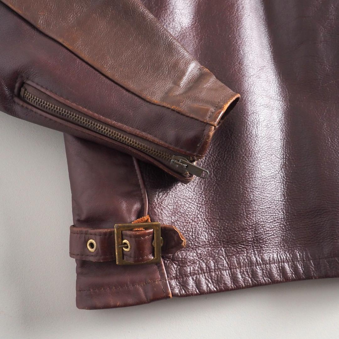 Schott　トラッカージャケット　40　レザージャケット　ライナー付き　赤茶