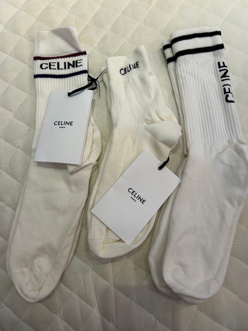 CELINE セリーヌ　靴下　ソックス 3足セット　2足はタグ付き未使用