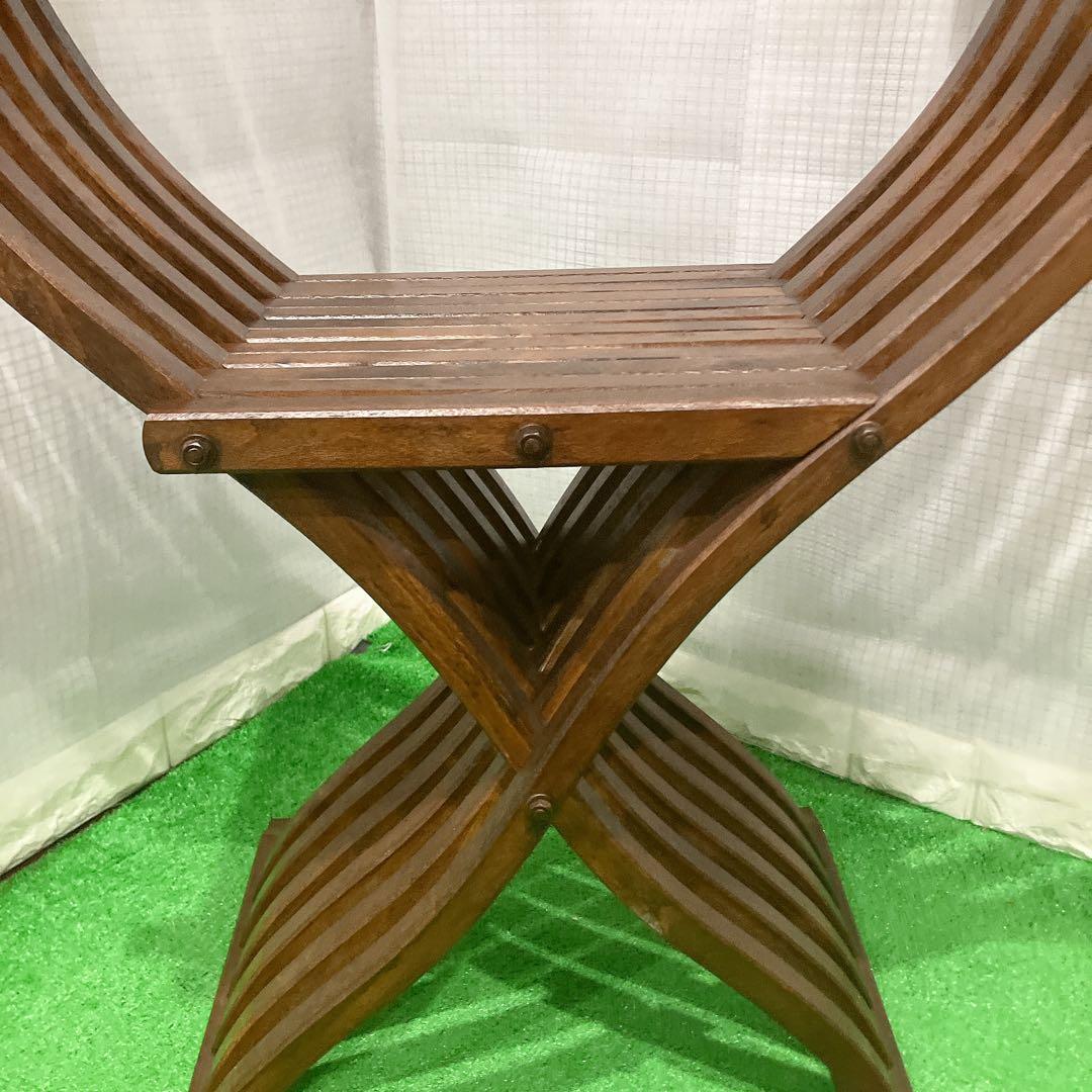 美品 イタリア製 サヴォナローラ チェア ライオンチェア 折り畳み椅子