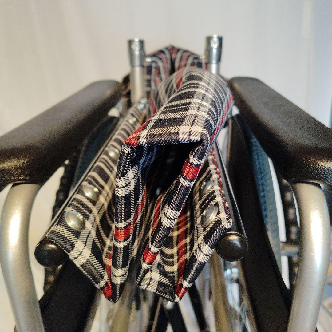 NISSIN 折りたたみ式車椅子 チェック柄