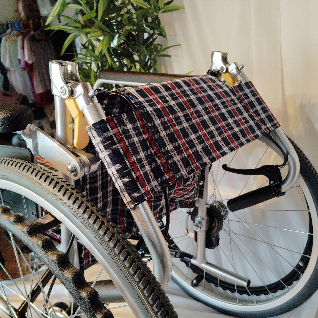 NISSIN 折りたたみ式車椅子 チェック柄