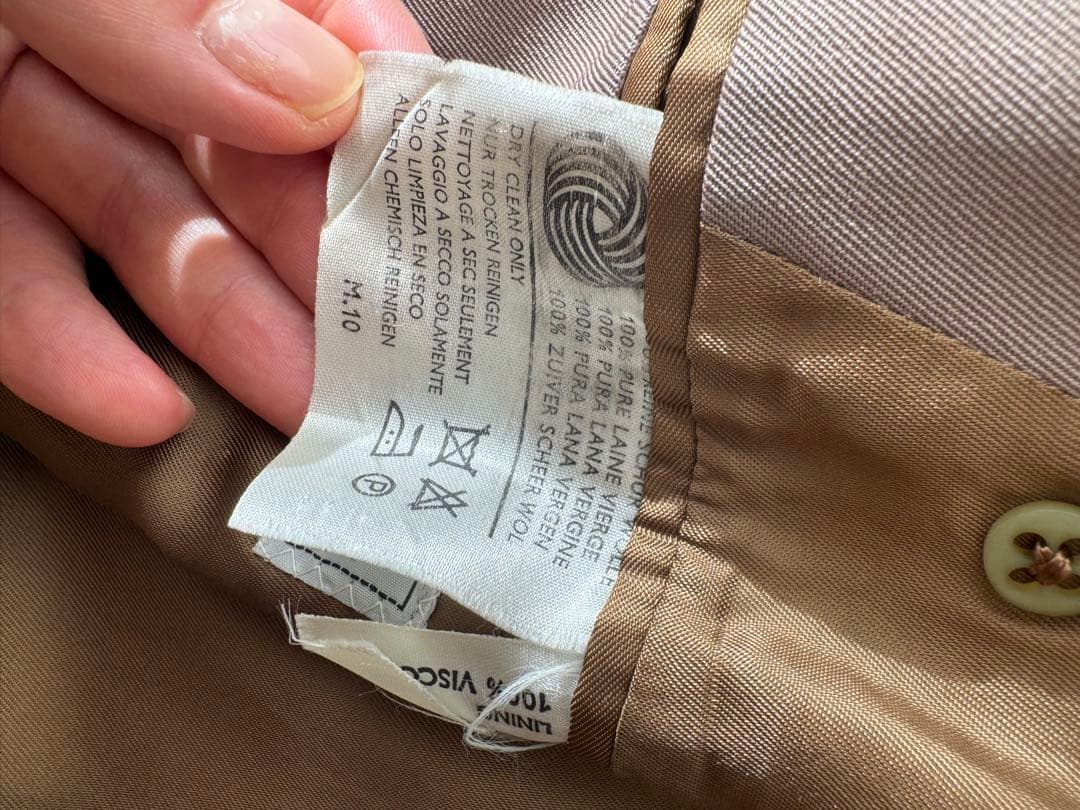 希少　アクアスキュータム トレンチコート　ベージュ　ウールL 1960〜70年