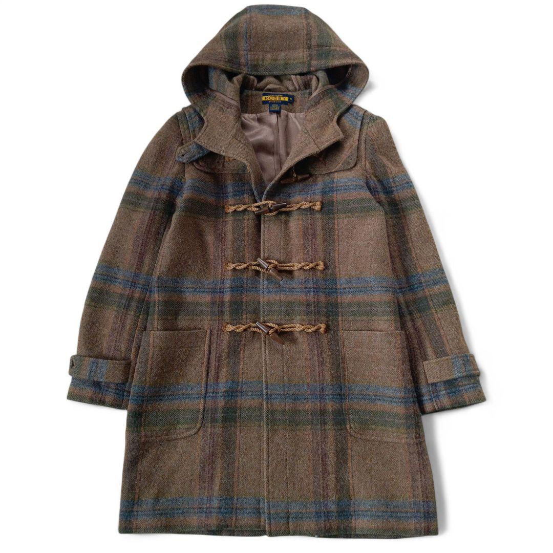 希少美品✨️ラルフローレン ラグビー ウール ダッフルコート チェック柄