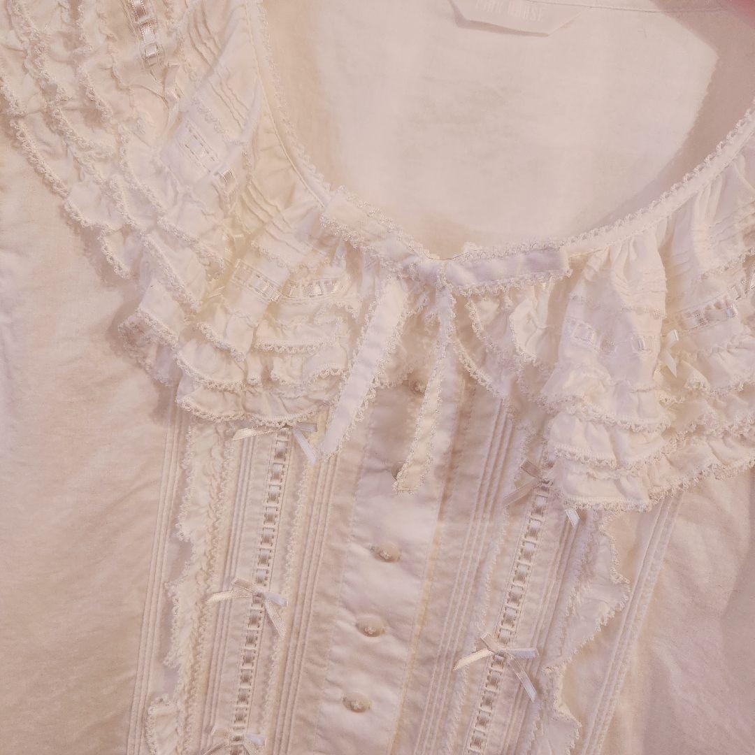 ピンクハウス リボン フリル ブラウス