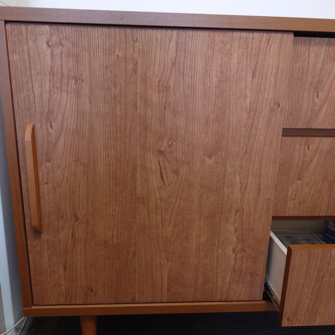 LOWYA [幅120] サイドボード 収納 引き出し 可動棚