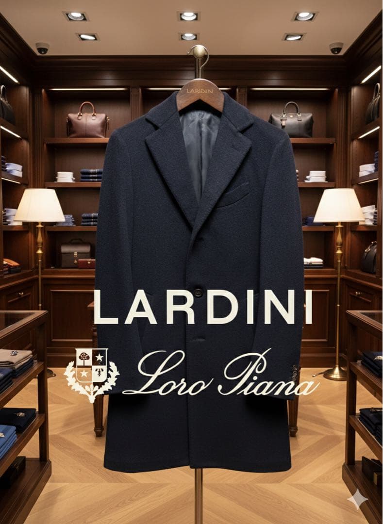N*n様 美品　LARDINI ラルディーニ　ロロピアーナ　ネイビー チェスター