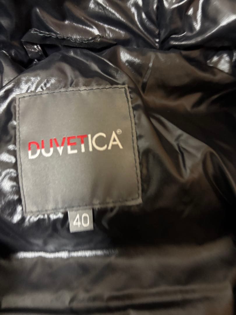DUVETICA ファーダウン　短丈　平成　y2k ファー取り外し可能　光沢