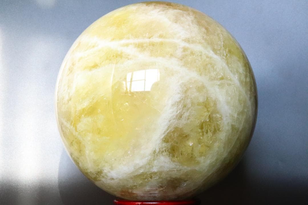 【本物保証】虹入り シトリン 水晶 丸玉 スフィア 9.3kg パワーストーン
