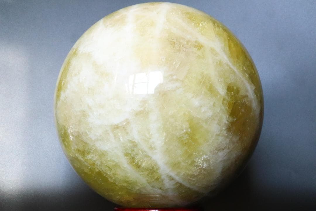 【本物保証】虹入り シトリン 水晶 丸玉 スフィア 9.3kg パワーストーン