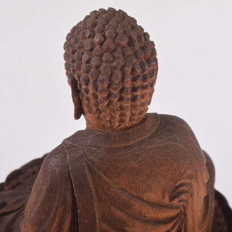 仏教美術　井波彫刻宗家　番匠屋刀　木彫　仏像　共箱　N　8371A