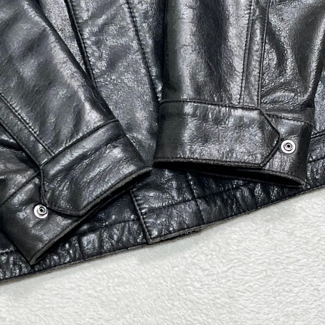 『ユナイテッドアローズ』M65 フィールドジャケット レザー 牛革 ダブルジップ