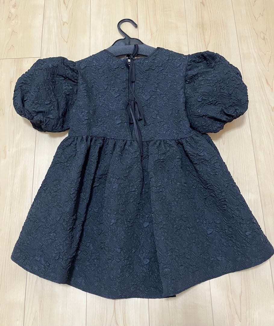 ブルレア Blueleaジャガード ブラウス ブラック