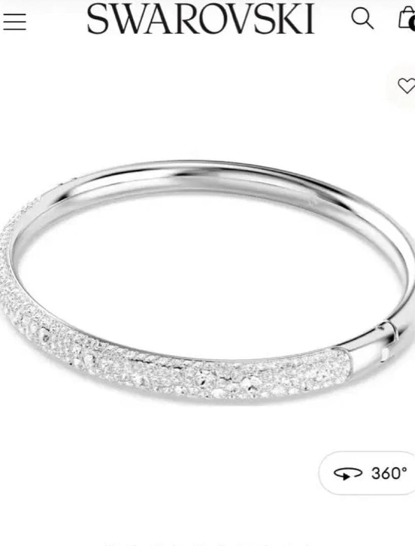 プレゼント用　Swarovski Sublima バングル ホワイト