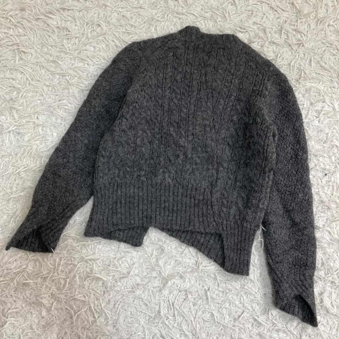 17228✨Y2K トリココムデギャルソン ウール縮絨 アシンメトリー ニット