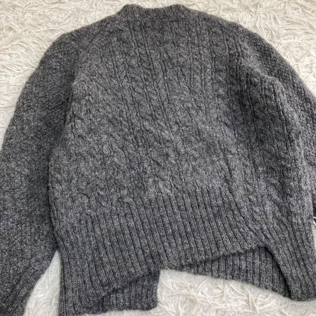 17228✨Y2K トリココムデギャルソン ウール縮絨 アシンメトリー ニット