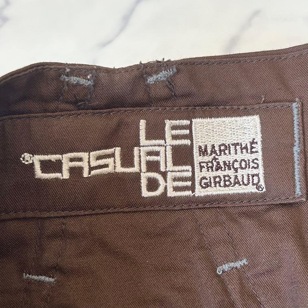 マリテフランソワジルボー 変形デザインスカート 刺繍 チェック ウール コットン