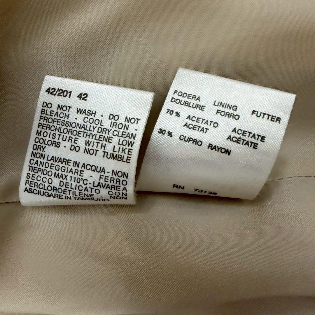 美品 マックスマーラ ロングコート マキシ丈 ベージュ 42 着丈130cm